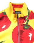 Dolce & Gabbana Yellow Cherry Print Full Zip Bomber Sweater