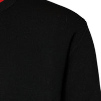 Dolce & Gabbana Black Nylon DGLogo Knit Men Pullover Sweater