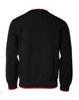 Dolce & Gabbana Black Nylon DGLogo Knit Men Pullover Sweater