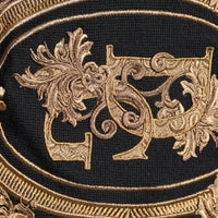 Dolce & Gabbana Black Logo Embroidery Knit Pullover Sweater