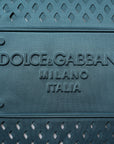 Dolce & Gabbana Green Perforated DG Embossed Pullover Sweater