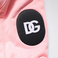 Dolce & Gabbana Pink Cotton Hooded Men Sportswear Vest Sweater