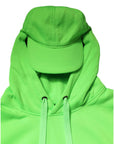 Dolce & Gabbana Green Polyester Hooded Sportswear Vest Sweater