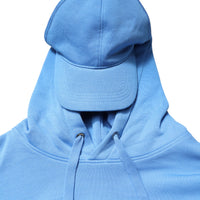 Dolce & Gabbana Blue Cotton Hooded Men Sportswear Vest Sweater