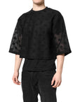 Dolce & Gabbana Black See Through Logo Short Sleeves T-shirt