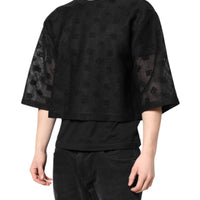 Dolce & Gabbana Black See Through Logo Short Sleeves T-shirt