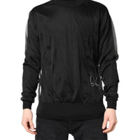 Dolce & Gabbana Black Logo Knitted Crewneck Pullover Sweater
