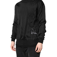 Dolce & Gabbana Black Logo Knitted Crewneck Pullover Sweater