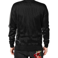 Dolce & Gabbana Black Logo Knitted Crewneck Pullover Sweater