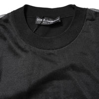 Dolce & Gabbana Black Logo Knitted Crewneck Pullover Sweater