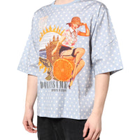 Dolce & Gabbana Light Blue Graphic Print Short Sleeve T-shirt