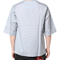 Dolce & Gabbana Light Blue Graphic Print Short Sleeve T-shirt