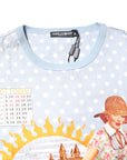 Dolce & Gabbana Light Blue Graphic Print Short Sleeve T-shirt