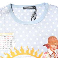 Dolce & Gabbana Light Blue Graphic Print Short Sleeve T-shirt