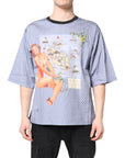 Dolce & Gabbana Light Blue Graphic Print Short Sleeve T-shirt
