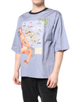 Dolce & Gabbana Light Blue Graphic Print Short Sleeve T-shirt