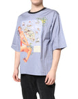 Dolce & Gabbana Light Blue Graphic Print Short Sleeve T-shirt