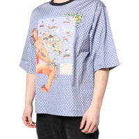 Dolce & Gabbana Light Blue Graphic Print Short Sleeve T-shirt