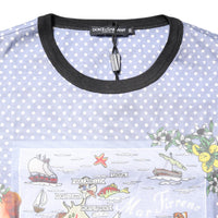 Dolce & Gabbana Light Blue Graphic Print Short Sleeve T-shirt