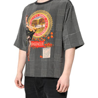 Dolce & Gabbana Black White Graphic Print Short Sleeve T-shirt