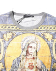 Dolce & Gabbana Multicolor Religious Print Round Neck T-shirt