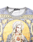 Dolce & Gabbana Multicolor Religious Print Round Neck T-shirt