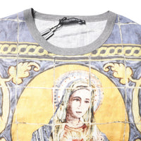 Dolce & Gabbana Multicolor Religious Print Round Neck T-shirt