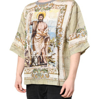 Dolce & Gabbana Religious Print Men Short Sleeves T-shirt