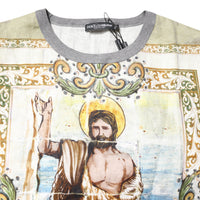 Dolce & Gabbana Religious Print Men Short Sleeves T-shirt