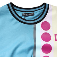 Dolce & Gabbana Multicolor Printed Logo Short Sleeve T-shirt