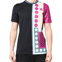 Dolce & Gabbana Multicolor Printed Logo Short Sleeve T-shirt