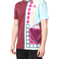 Dolce & Gabbana Multicolor Printed Logo Short Sleeve T-shirt