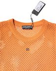 Dolce & Gabbana Orange Cashmere Round Neck Sleeveless T-shirt