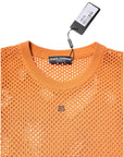 Dolce & Gabbana Orange Cashmere Round Neck Sleeveless T-shirt