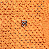 Dolce & Gabbana Orange Cashmere Round Neck Sleeveless T-shirt
