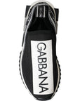 Dolce & Gabbana Black White Slip On Sorrento Sneakers Shoes