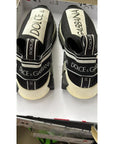 Dolce & Gabbana Black White Slip On Sorrento Sneakers Shoes