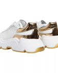 Dolce & Gabbana White Gold Daymaster Low Top Sneakers Shoes