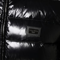 Dolce & Gabbana Black Logo Plaque Full Zip Puffer Jacket