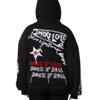 Dolce & Gabbana Black Embroidered Full Zip Hooded Jacket