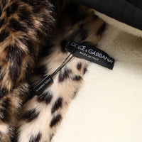Dolce & Gabbana Black Embroidered Full Zip Hooded Jacket