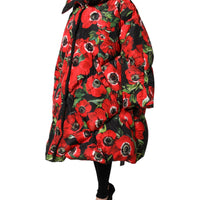 Dolce & Gabbana Multicolor Floral Full Zip Padded Jacket