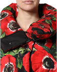 Dolce & Gabbana Multicolor Floral Full Zip Padded Jacket