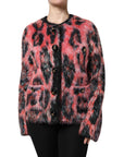 Dolce & Gabbana Red Mohair Wool Button Down Cardigan Sweater