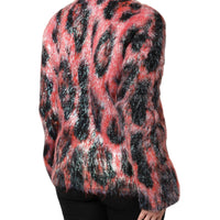Dolce & Gabbana Red Mohair Wool Button Down Cardigan Sweater