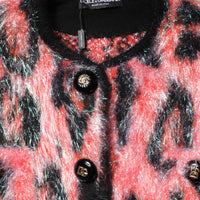 Dolce & Gabbana Red Mohair Wool Button Down Cardigan Sweater