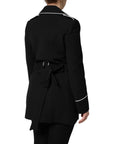 Dolce & Gabbana Black Wool Double Breasted Blazer Jacket