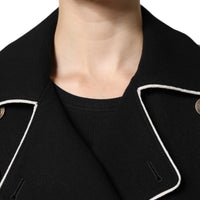 Dolce & Gabbana Black Wool Double Breasted Blazer Jacket