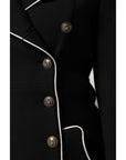 Dolce & Gabbana Black Wool Double Breasted Blazer Jacket