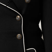 Dolce & Gabbana Black Wool Double Breasted Blazer Jacket